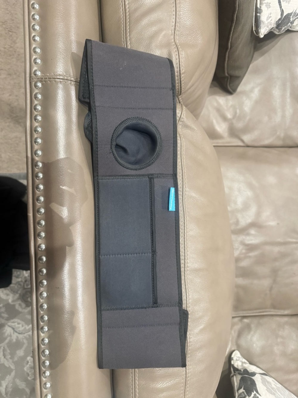 Kids Black Armrest Organizer with Cup Holder